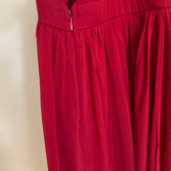 Bliss Red Pleated Maxi Dress Gown Prom - Picture 4 of 7